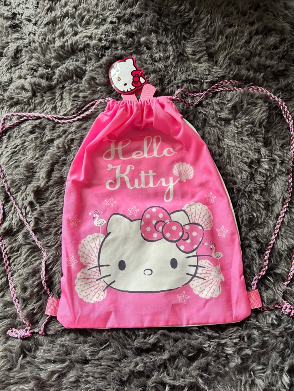 Hello Kitty Pink Drawstring/Cinch Backpack